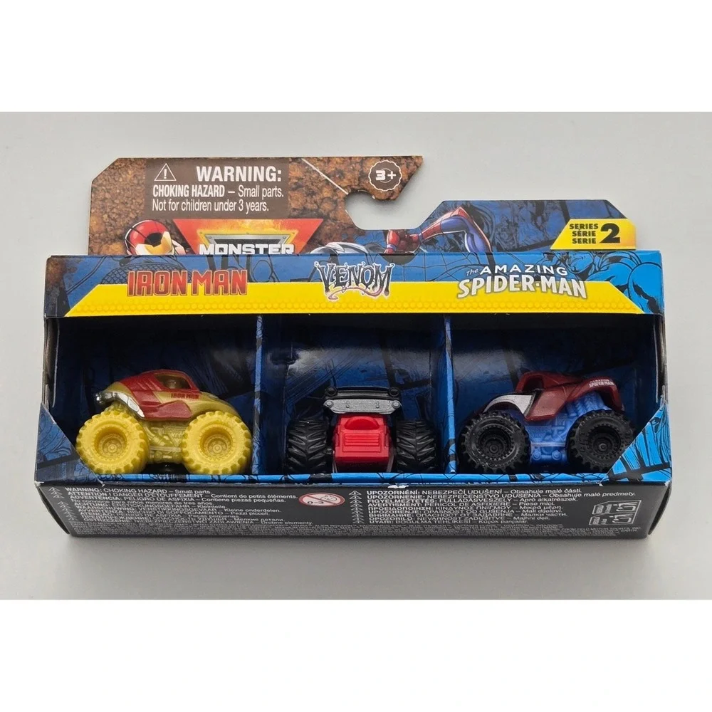 Monster Jam Mini Marvel Trucks Iron Man Venom Spider Man Series 2 Spin Master 24